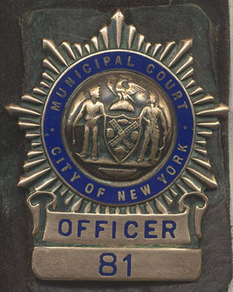 City of New York Municipal Officer Badge #81, Chas. A. Strauss