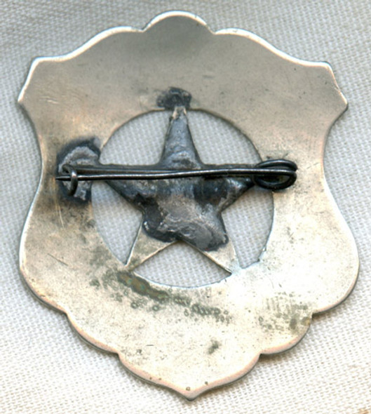 Great Circa 1880s Salt Lake County Utah Deputy Sheriff Circle Star Cut Out Shield Badge