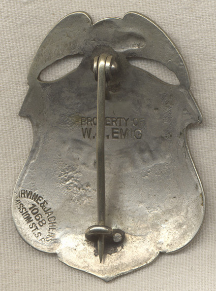 Circa 1930 Santa Clara County, California Deputy Sheriff Badge