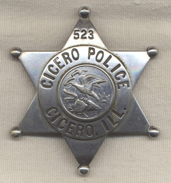 1930s Cicero, Illinois Police Badge