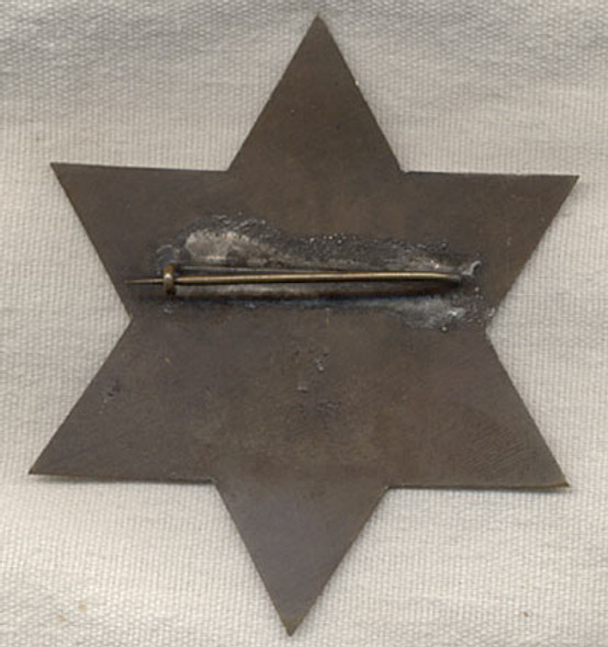 Rare Pennsylvania County Railroad Special Police "Strike Buster" Brass 6-Point Star Badge