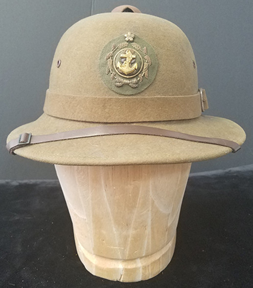 Rare Imperial Japan Naval Related Officer Sun Helmet.