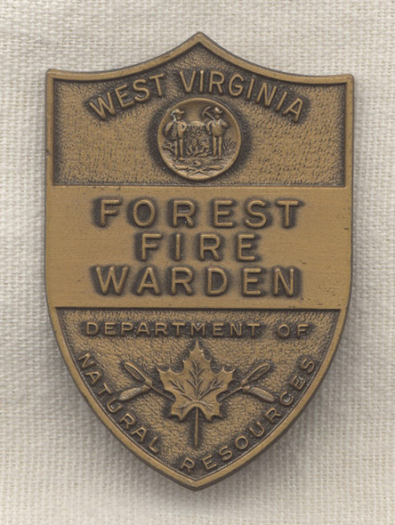 Early 1960's West Virginia Forest Fire Warden Badge
