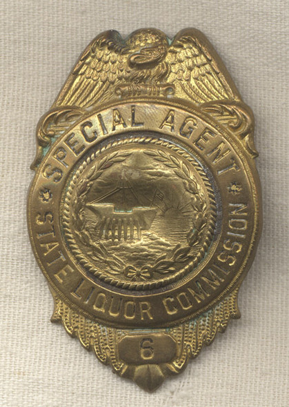 1930s New Hampshire State Liquor Commission Special Agent Badge