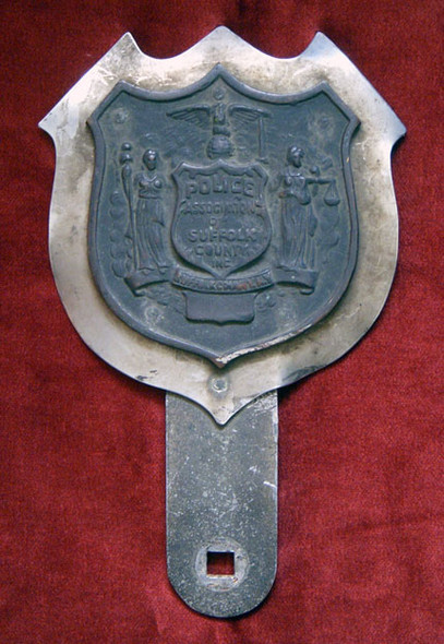 1930s Suffolk County, New York Police Association Automobile Badge