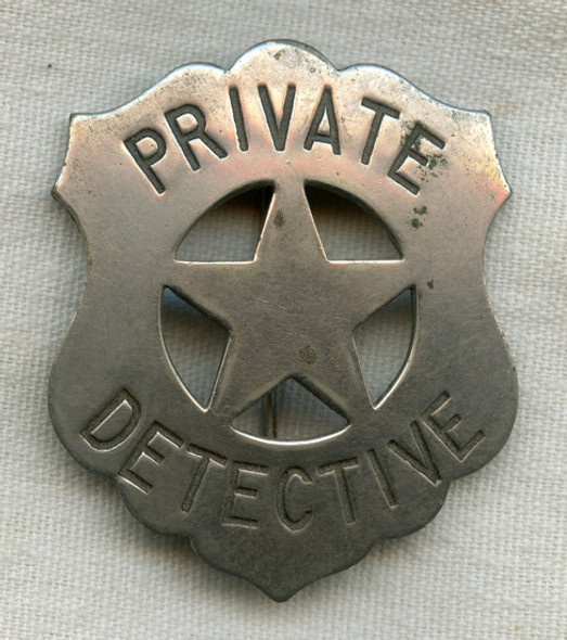 Circa 1900 Private Detective Cut-Out Star Badge