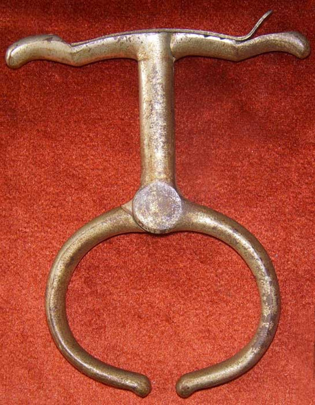 Great Old Police "Come Along" in Nickel-Plated Cast Iron Patent Dated August 1869