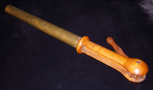 1850s McCord's Patent Police Combo Rattle, Whistle and Billy Club or Baton