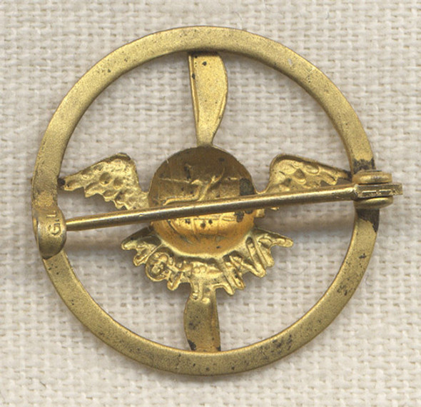 French-Made WWI US Aviation Sweetheart Pin