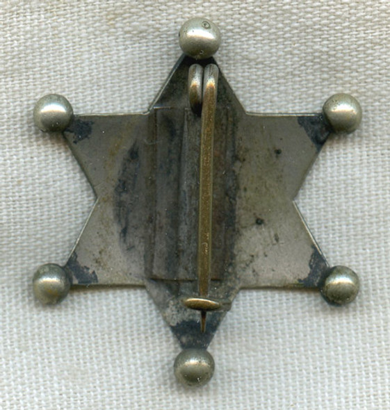 Great 1910s-1920s McKinley County, New Mexico Deputy Sheriff Badge Six-Pointed Star