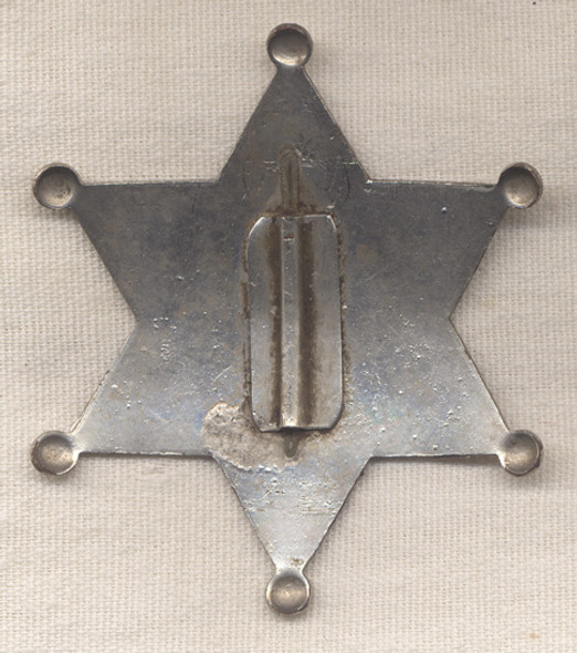 Circa 1910-1920 Stock Deputy Sheriff 6 Point Badge