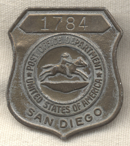 1950s United States Postal Badge from San Diego, California