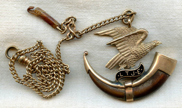 Fabulous Circa 1890s 10K Gold Fraternal Order of Eagles (FOE) Watch Fob