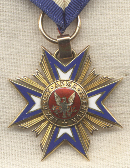 Old MOLLUS Descendant Medal in 14K Gold