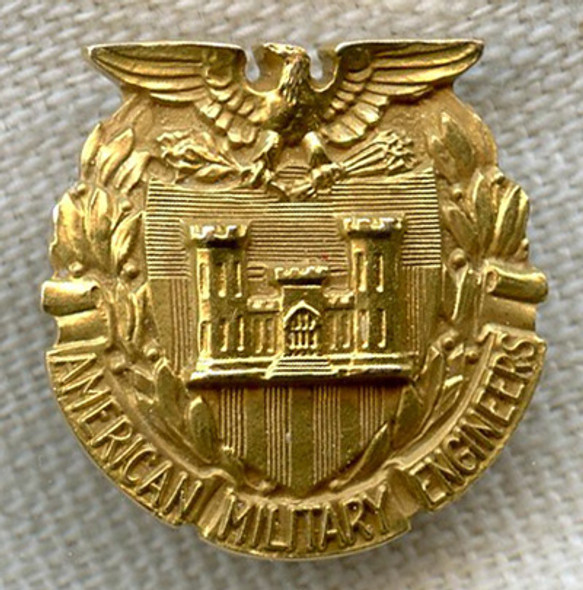 14K 1930's-1940's Society of American Military Engineers Member Lapel Pin by Balfour