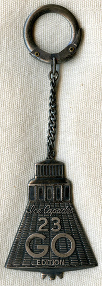 Rare Numbered Sterling 1963 23rd Ice Capades Mercury Space Capsule Key Fob