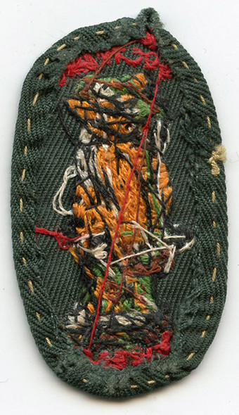 Rare, Early (1963) US Army 121st Aviation Co. "Soc Trang Tigers" Beret / Ball Cap Patch