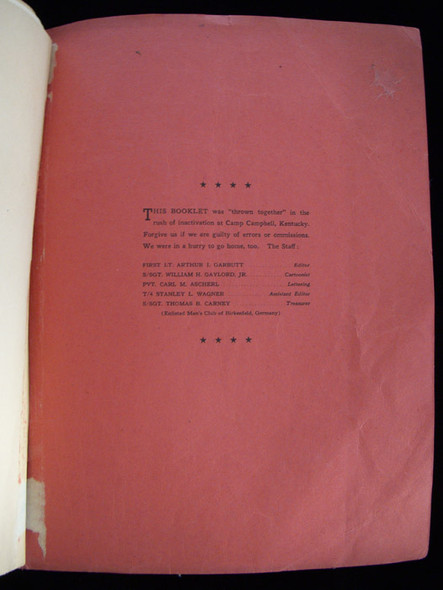 Rare WWII US Army 19th Cavalry Reconnaissance Squadron Unit History with Roster