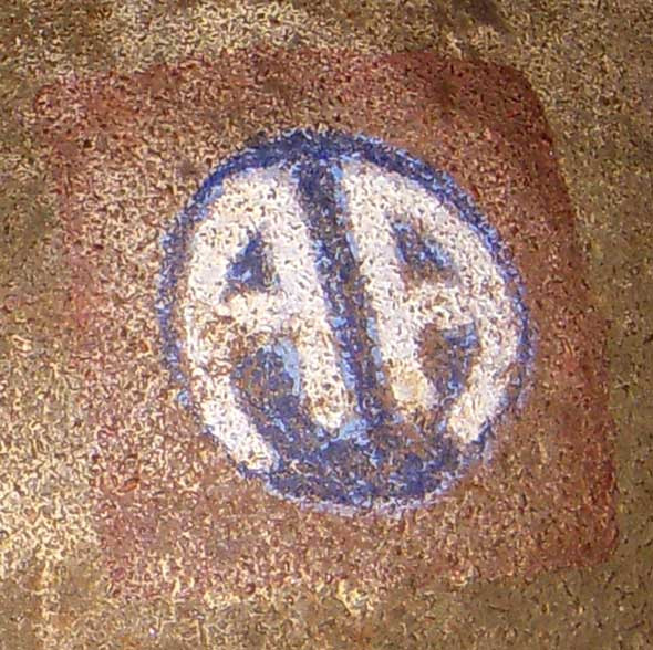 Scarce WWI US Army 82nd Division Painted Combat Helmet