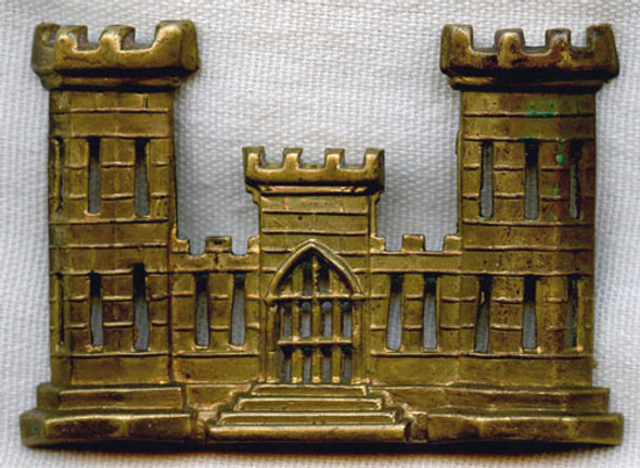 Rare Model 1858 US Army Engineer Enlisted Man Hat Badge Large Size