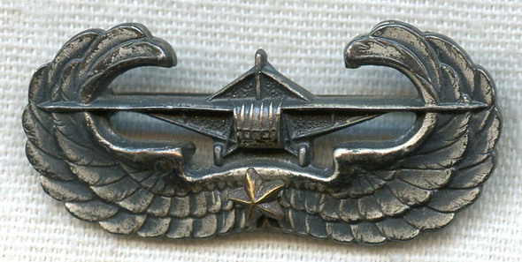 WWII US Army Glider Troops Badge with Period Applied Battle Star