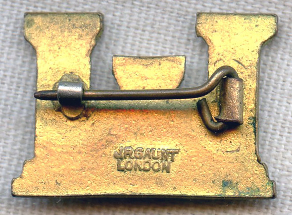 WWII US Army Corps of Engineers Officer Collar Insignia by J. R. Gaunt of London