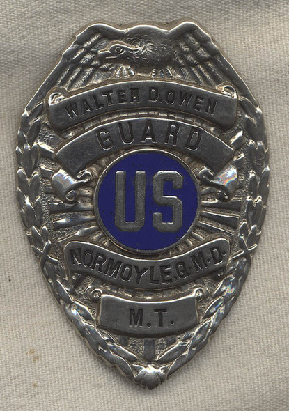Splendid Named WWII QMD Motor Transport Guard Badge
