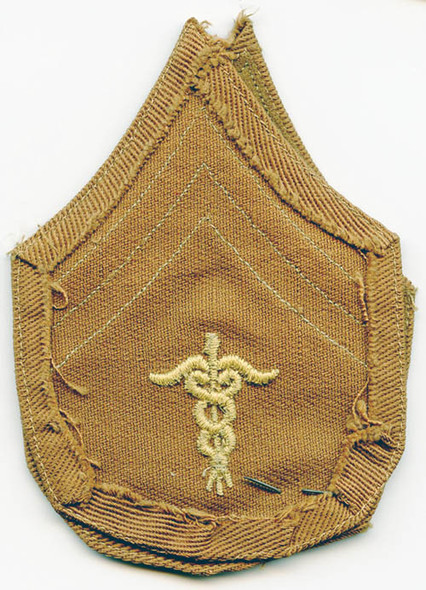 Pair of WWI US Army Rank Stripes for Corporal Medical Detachment (Med D)