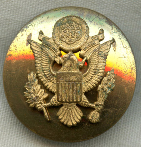 WWII US Army Enlisted Man Visor Hat Badge