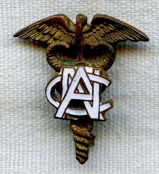 WWI Army Nurse Corps Collar Insignia in White Enamel