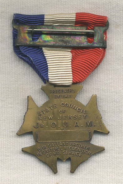 WWI Service Medal from NJ State Council Junior OUAM (Order of United American Mechanics)