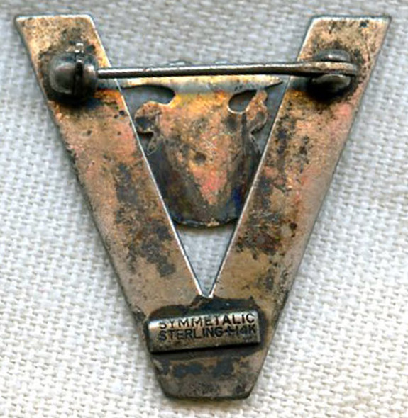 WWII Sterling US Army Quartermaster Corps (QMC) Sweetheart Pin by Symmetalic