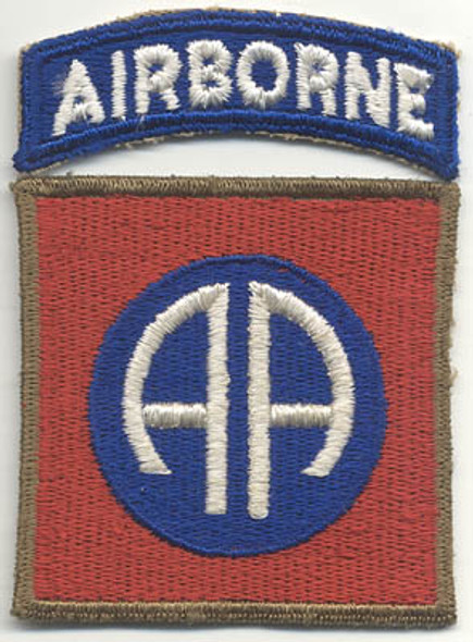 Very Rare WWII O/D Border 82nd Airborne Patch