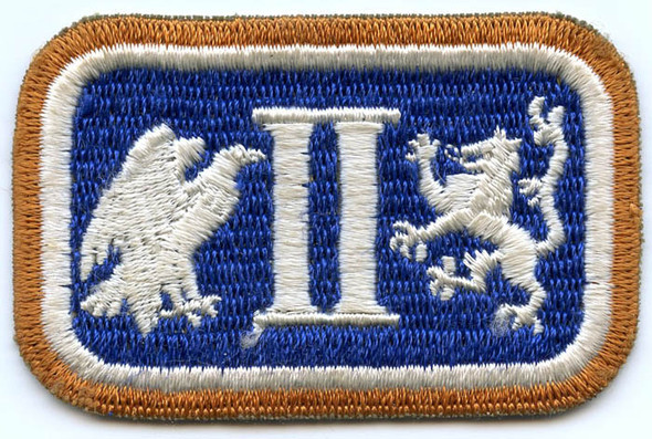 Wonderful Early WWII US Army 2nd Corps, Signal Corps Fully Embroidered Shoulder Patch