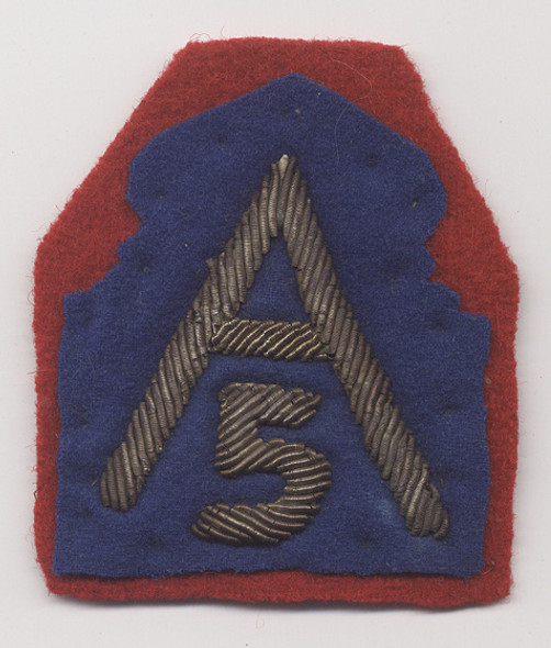Bullion Italian-Made Shoulder Patch for the US 5th Army