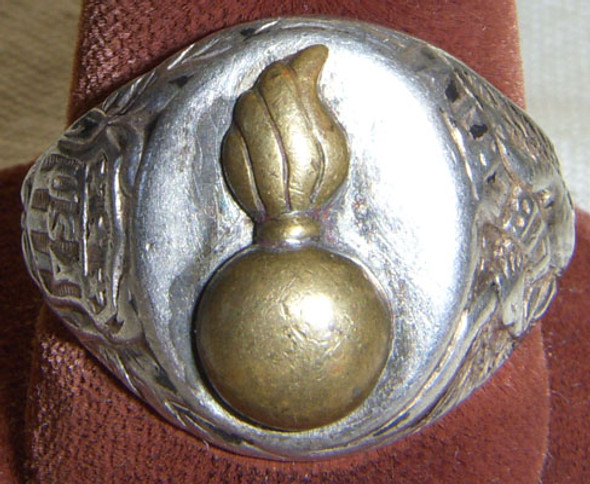 WWII US Army Ordnance Homefront War Worker Ring in Brass & Sterling