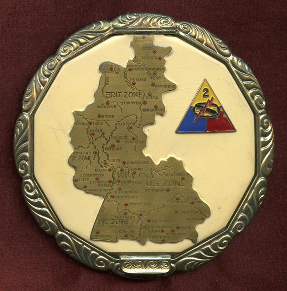 Late 1940s US Army 2nd Armored Division Compact from Occupied Germany