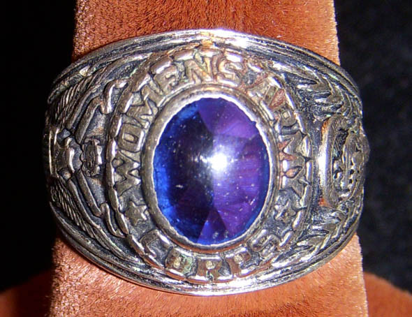 Rare Korean War Era Women's Army Corps (WAC) Ring in Sterling Silver