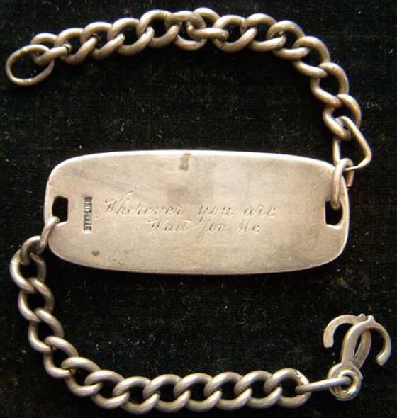 Great Engraved World War I USMA West Point Sterling Silver Bracelet