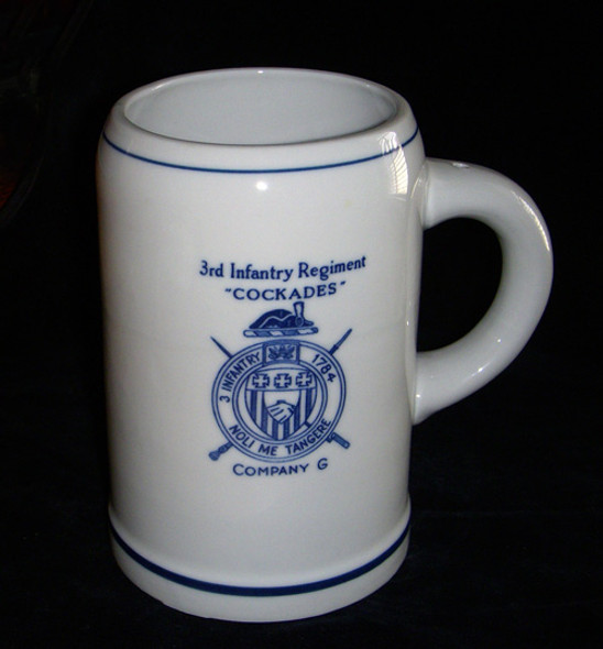 Great German-Made Early Occupation Period US Army 3rd Infantry Regiment (Cockades) Beer Mug