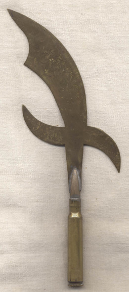 Great WWI US Army "F" Co. 4th Engineers 4th Division 3rd Army "Trench Art" Letter Opener