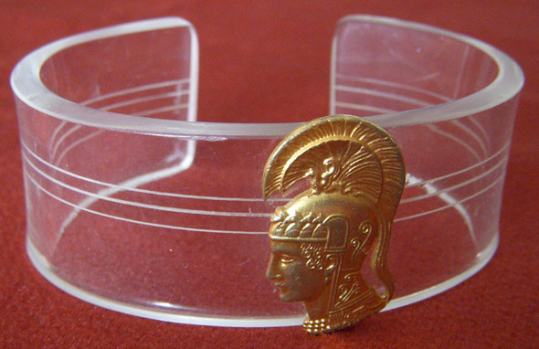 Great WWII Women's Army Corps (WAC) Lucite Bracelet