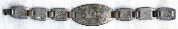 1944 GI Souvenir of Italy Bracelet - "Been There Look"!