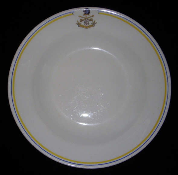 Rare Circa WWI NJ Nat. Guard Essex Troops Soup Bowl by Scammell China NO LONGER AVAILABLE