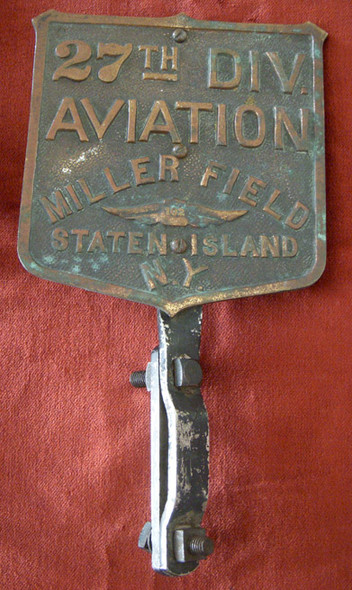 1920s US Army 27th Division, 102nd Observation Squadron Automobile Badge