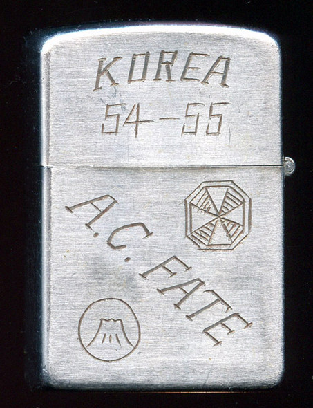 1954 (Korean War Era) Zippo In-Country Engraved to US Army 443rd Quartermaster Depot