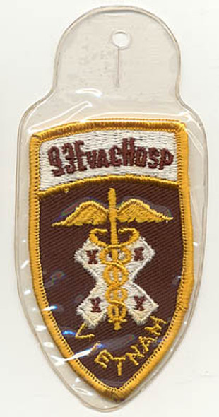US-Made Vietnam 93rd Evac Hospital Pocket Hanger in Plastic Sleeve
