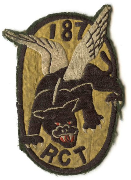 Extremely Rare Korean War US Army 187th Airborne Regimental Combat Team Patch