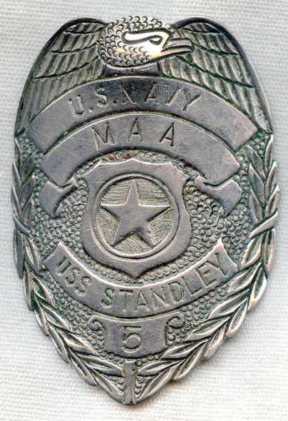 Vietnam War Era USS Standley CG-32 MAA (Master at Arms) Badge Philippine-Made