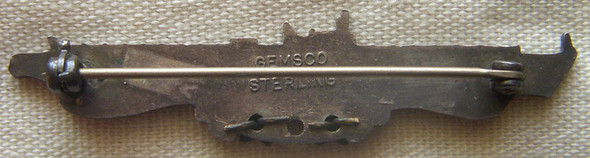 Scarce WWII USN Sub Combat Patrol Badge in Sterling by Gemsco<p> NO LONGER AVAILABLE